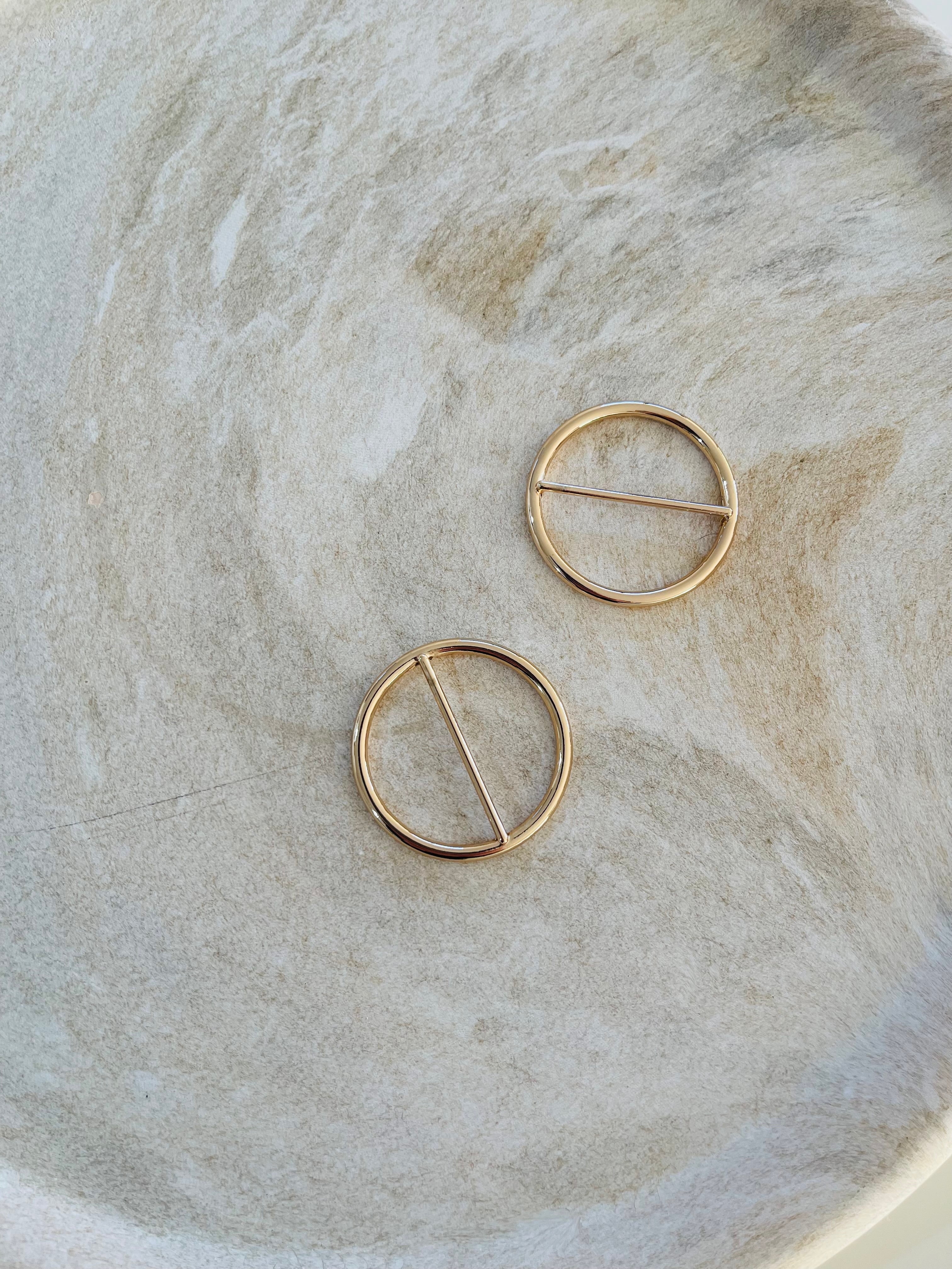 Small Gold Buckle - Pair