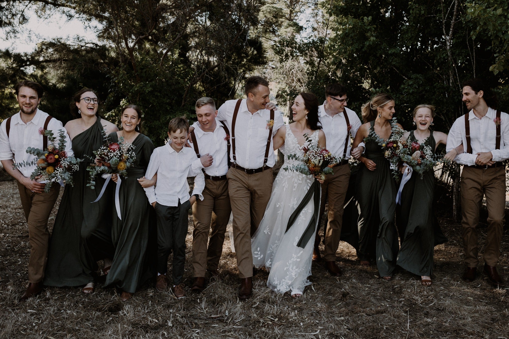 Olive Luxe Satin Infinity Gown - The Gown House 