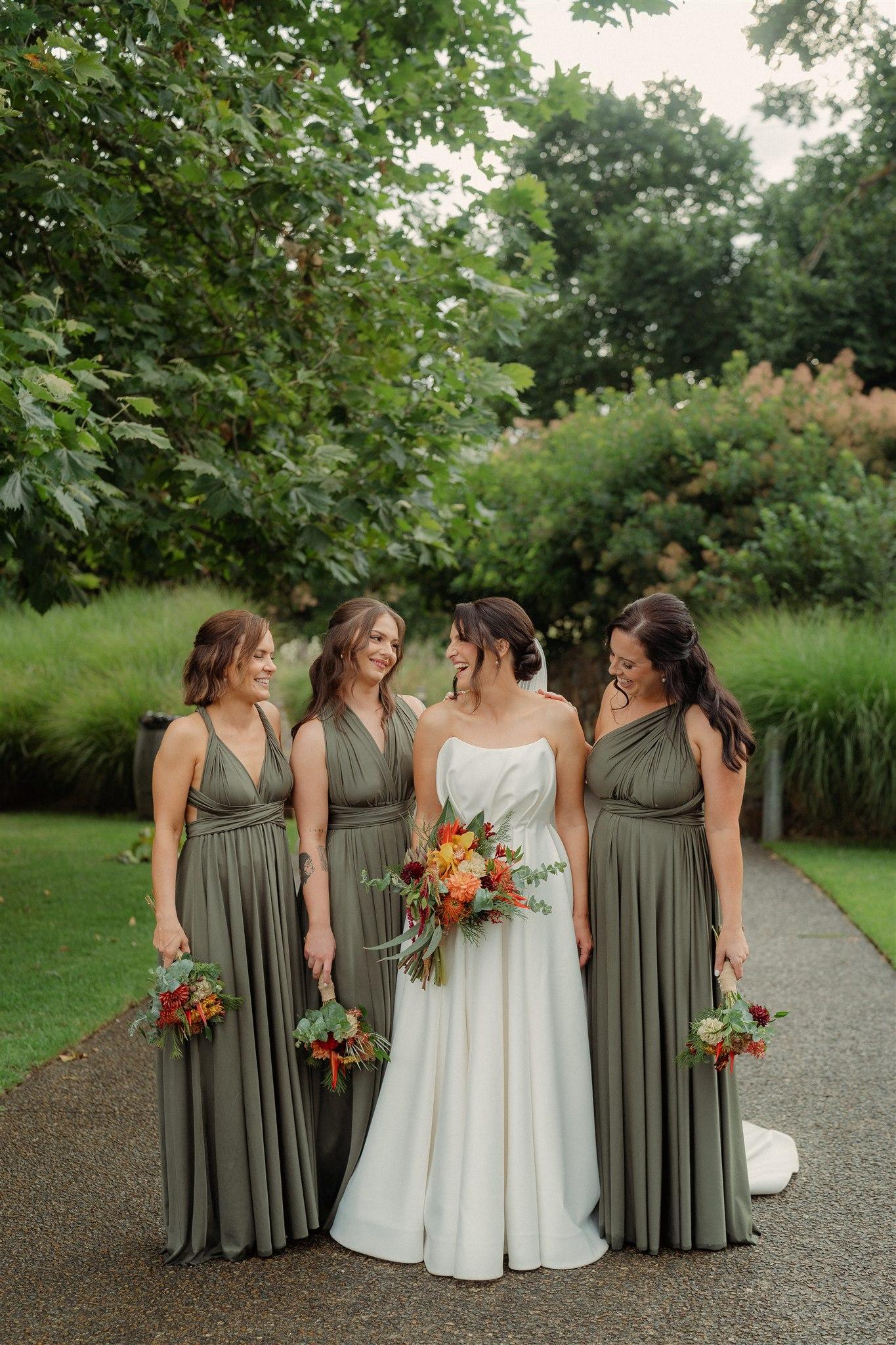 Dark Eucalyptus Infinity Gown - The Gown House 