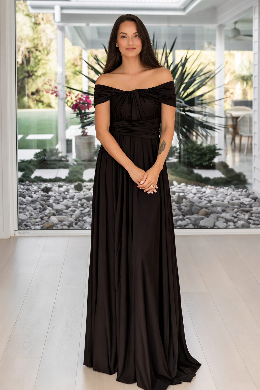 Black Classic Infinity Gown - The Gown House 