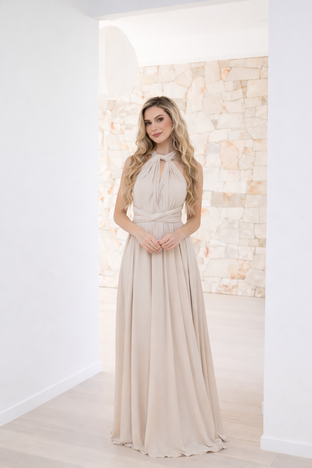 Champagne Infinity Gown - The Gown House 