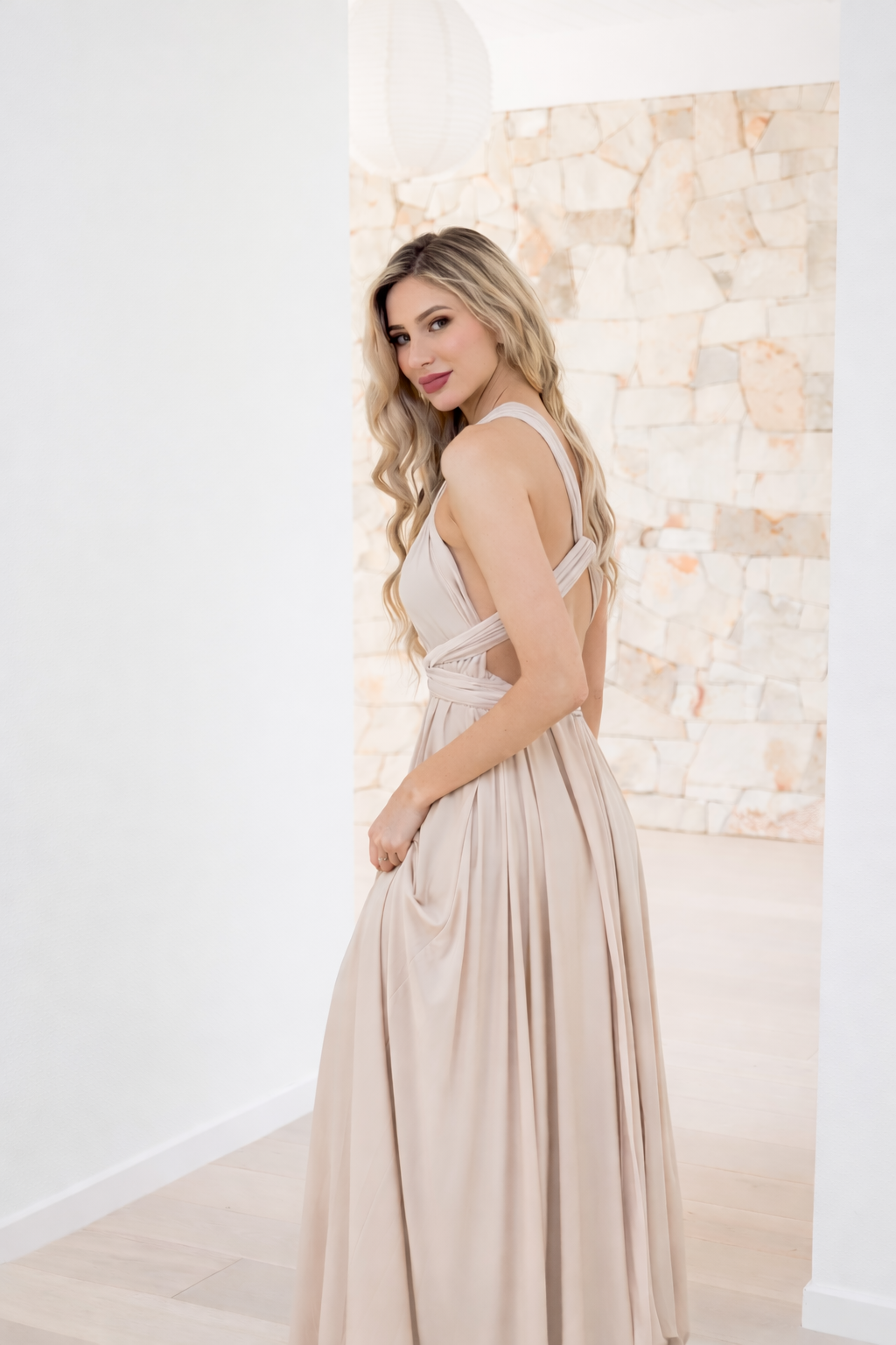 Champagne Infinity Gown - The Gown House 