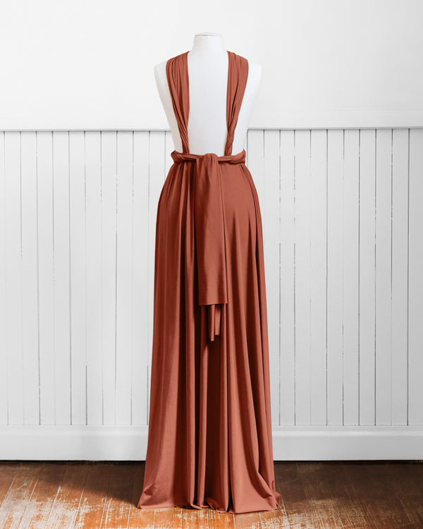 Luxe Satin Copper Infinity Gown FINAL SALE