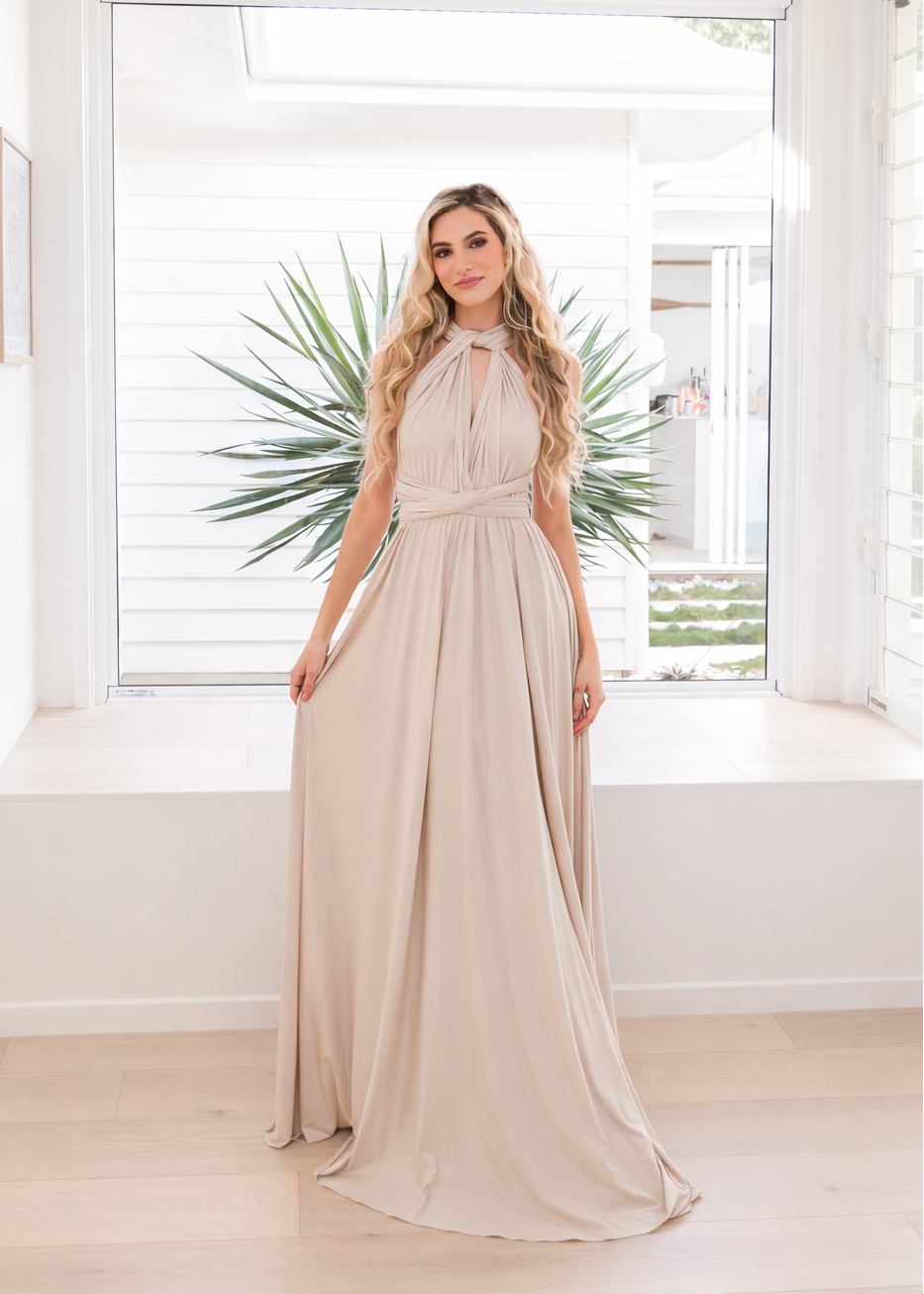 Champagne Infinity Gown - The Gown House 