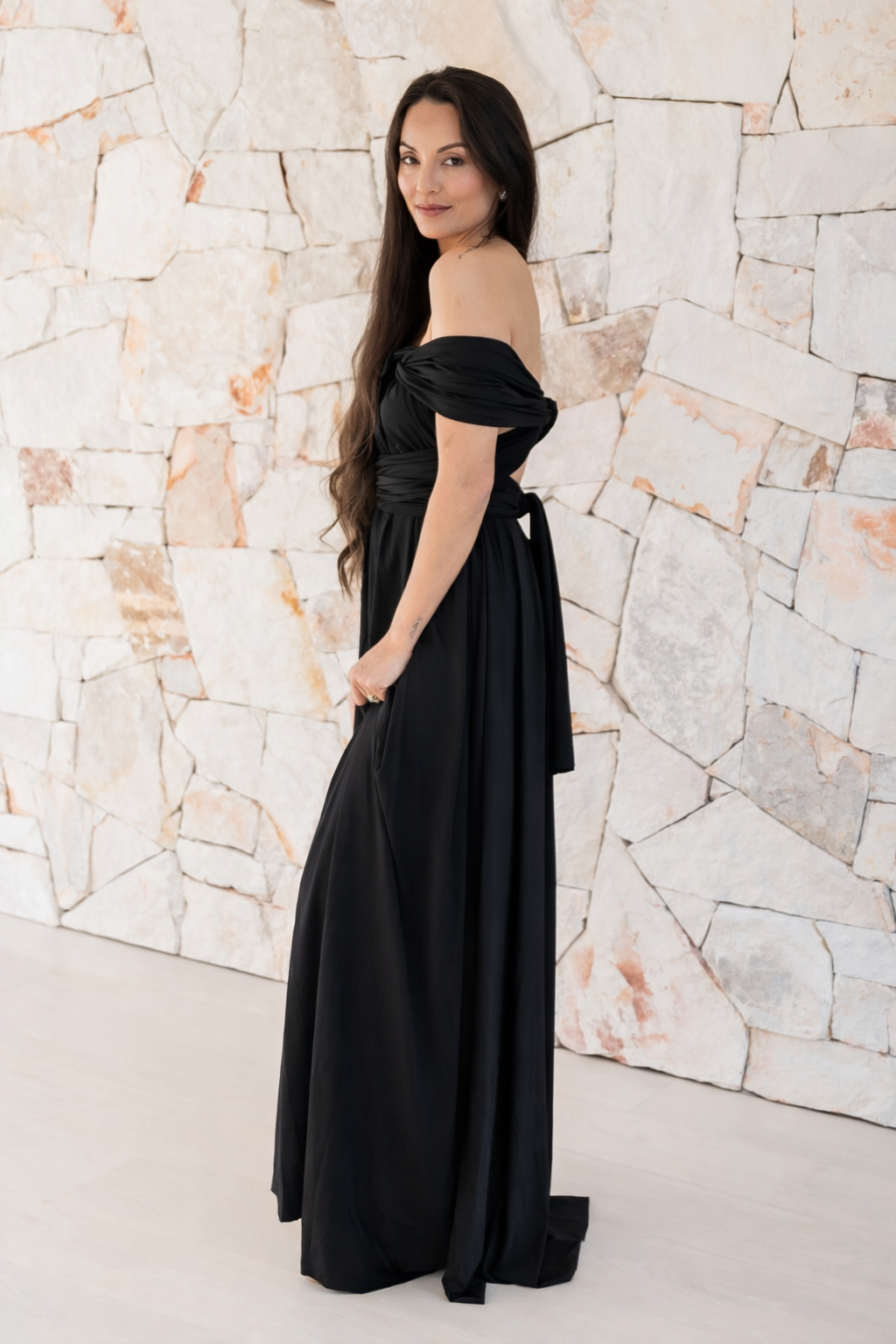 Black Classic Infinity Gown - The Gown House 