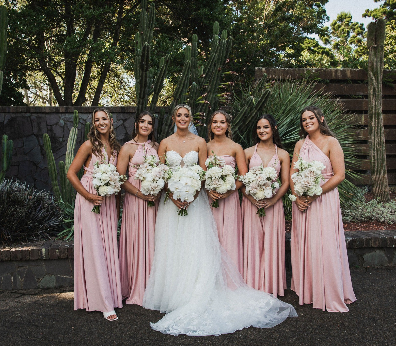 Infinity Multiway Bridesmaid Dresses Australia Blush Pink Luxe Satin Infinity Gown