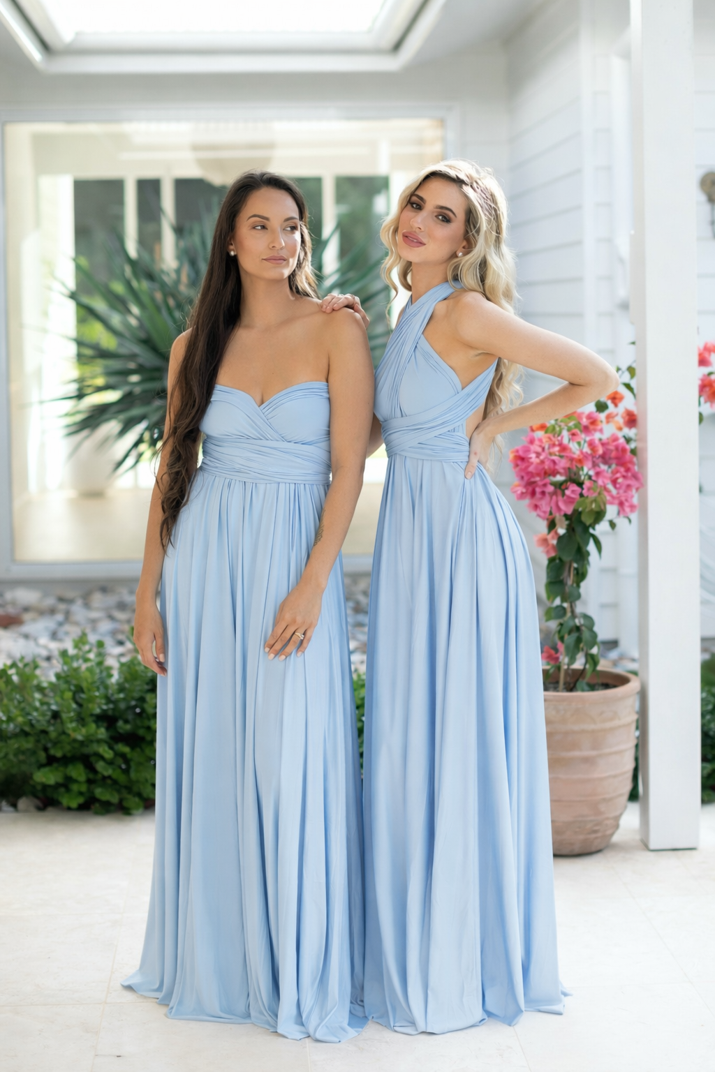 Baby Blue Classic Infinity Gown - The Gown House 