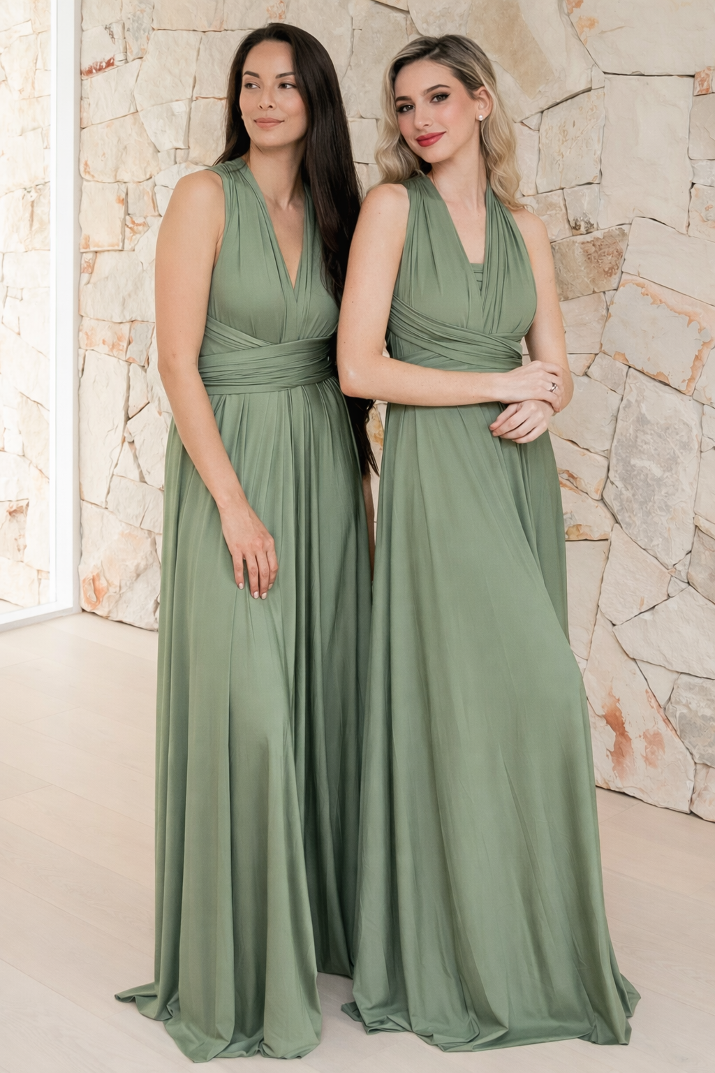 Sage Classic Infinity Gown - The Gown House 