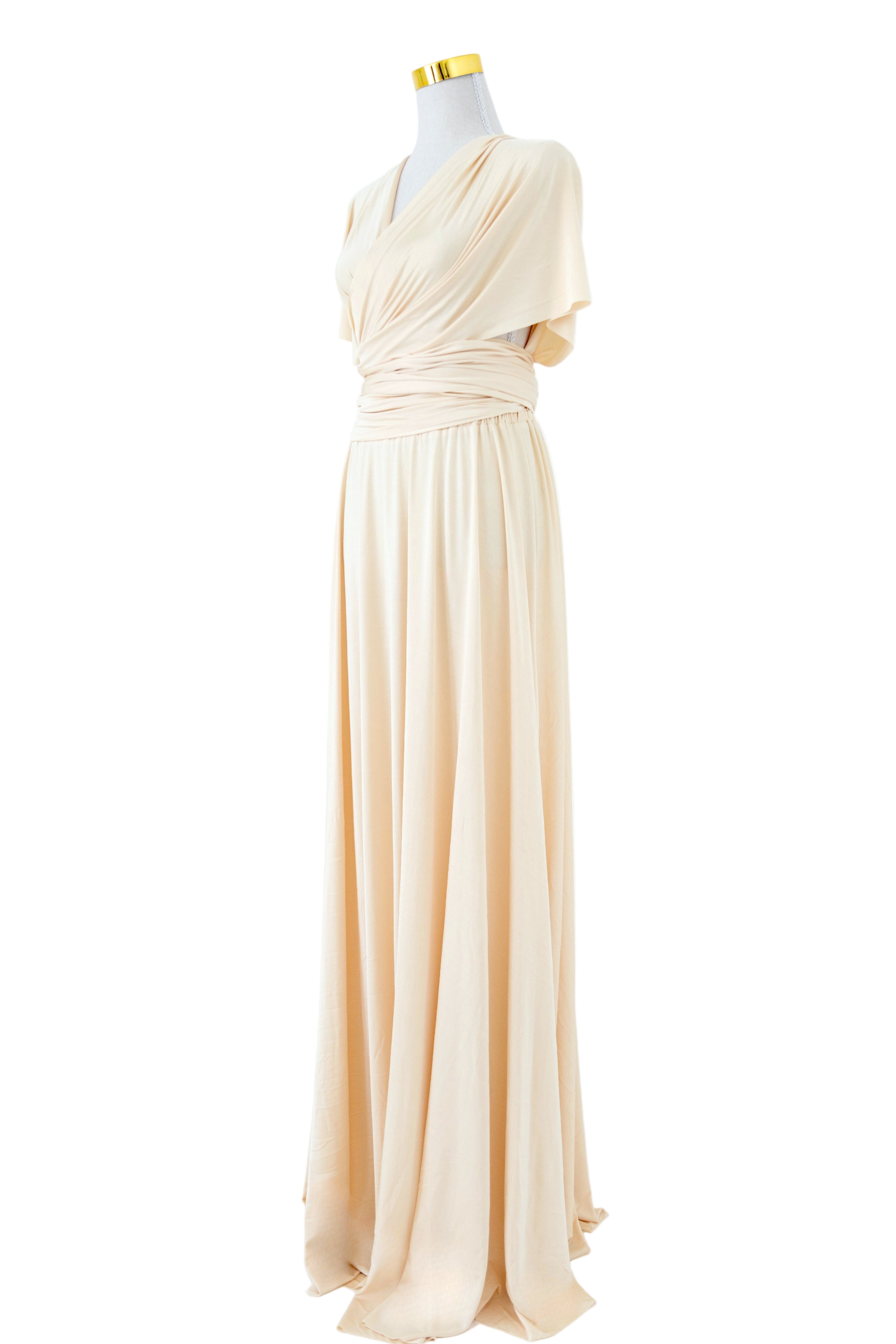 Lemon Yellow Luxe Satin Infinity Gown