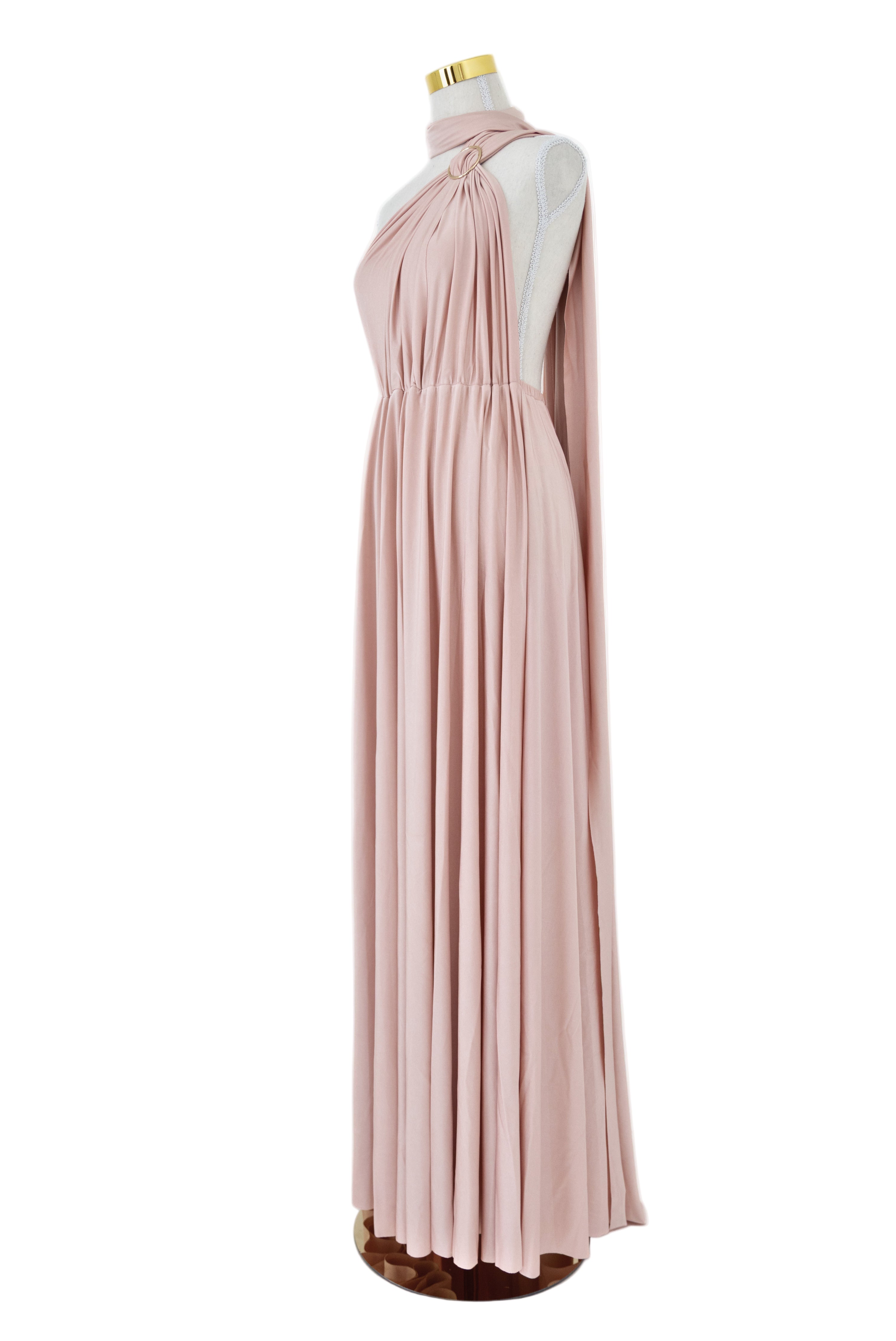 Blush Pink Luxe Satin Infinity Gown