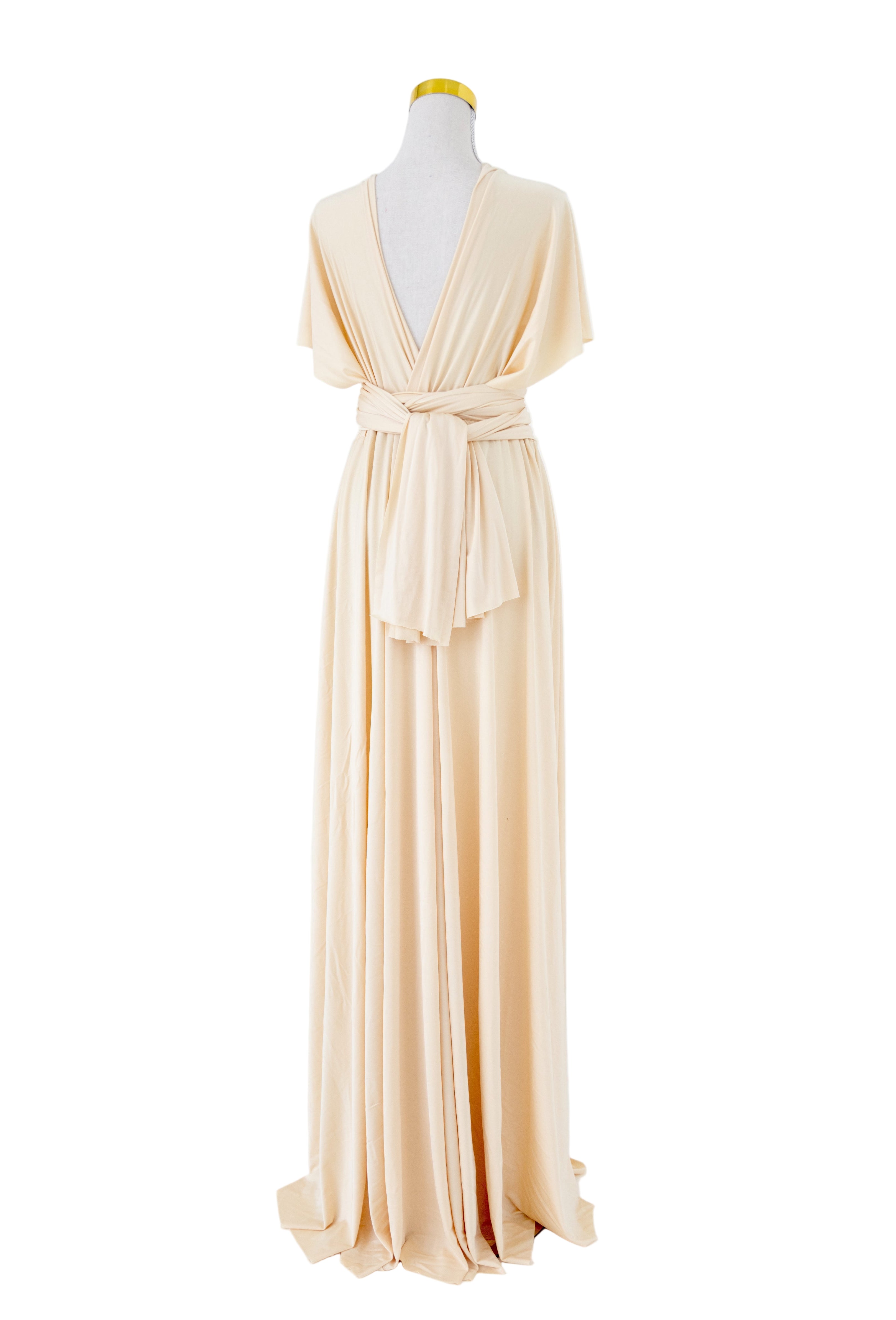 Lemon Yellow Luxe Satin Infinity Gown