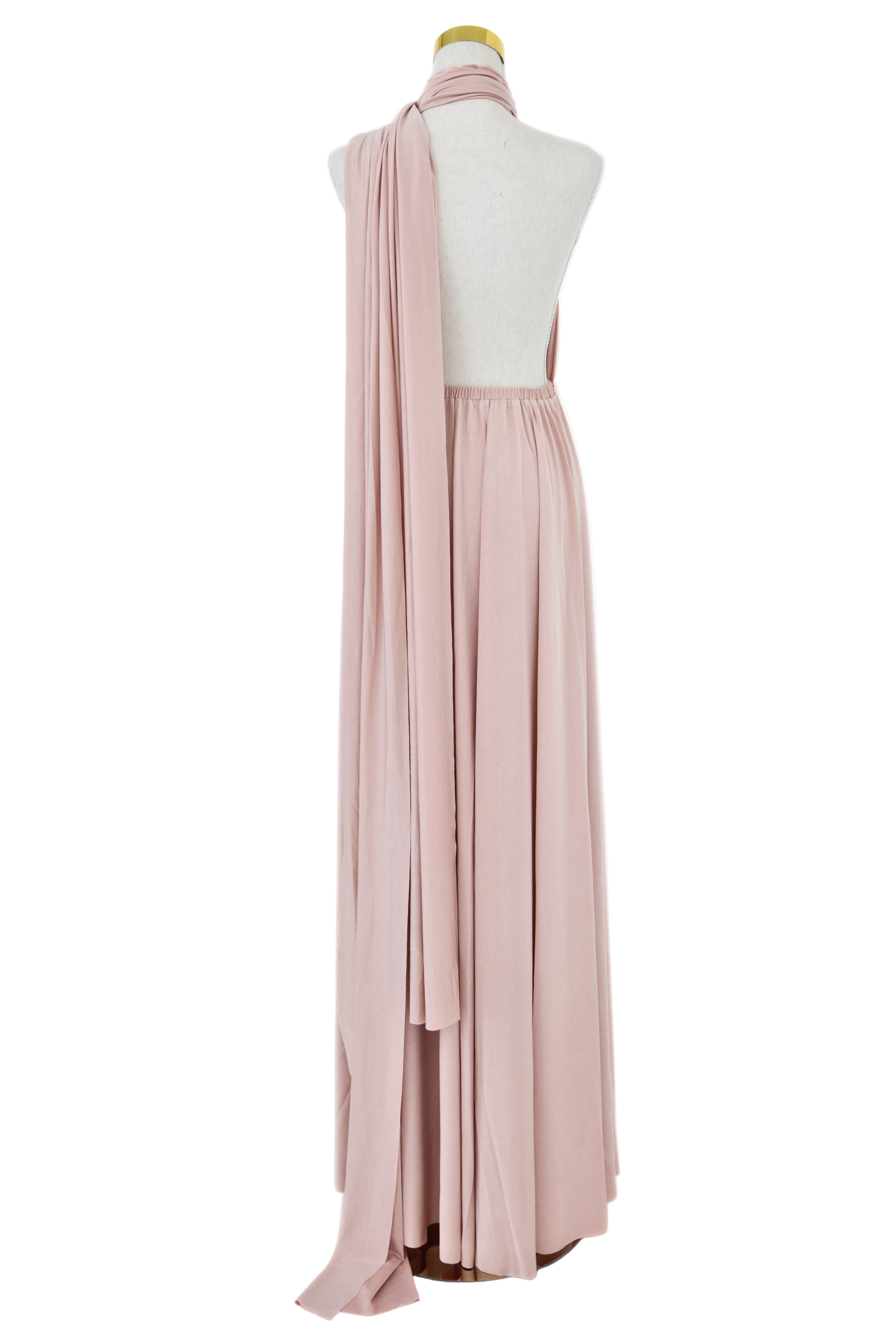 Blush Pink Luxe Satin Infinity Gown