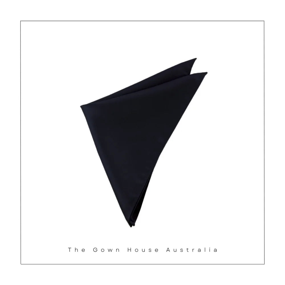 Matching Pocket Squares Black All