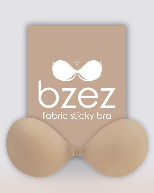 Fabric Sticky Bra in Nude with protective film for seamless support and comfort