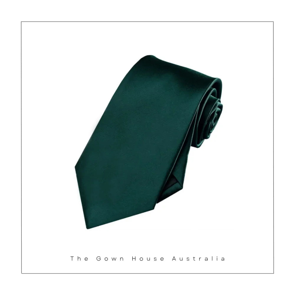 Dark green satin necktie from Matching Ties, perfect for multiway bridesmaid dress and convertible dress Australia styles