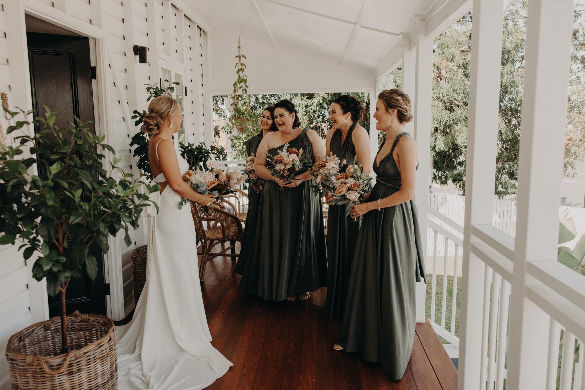 Infinity Multiway Bridesmaid Dresses Australia Olive Luxe Satin Infinity Gown