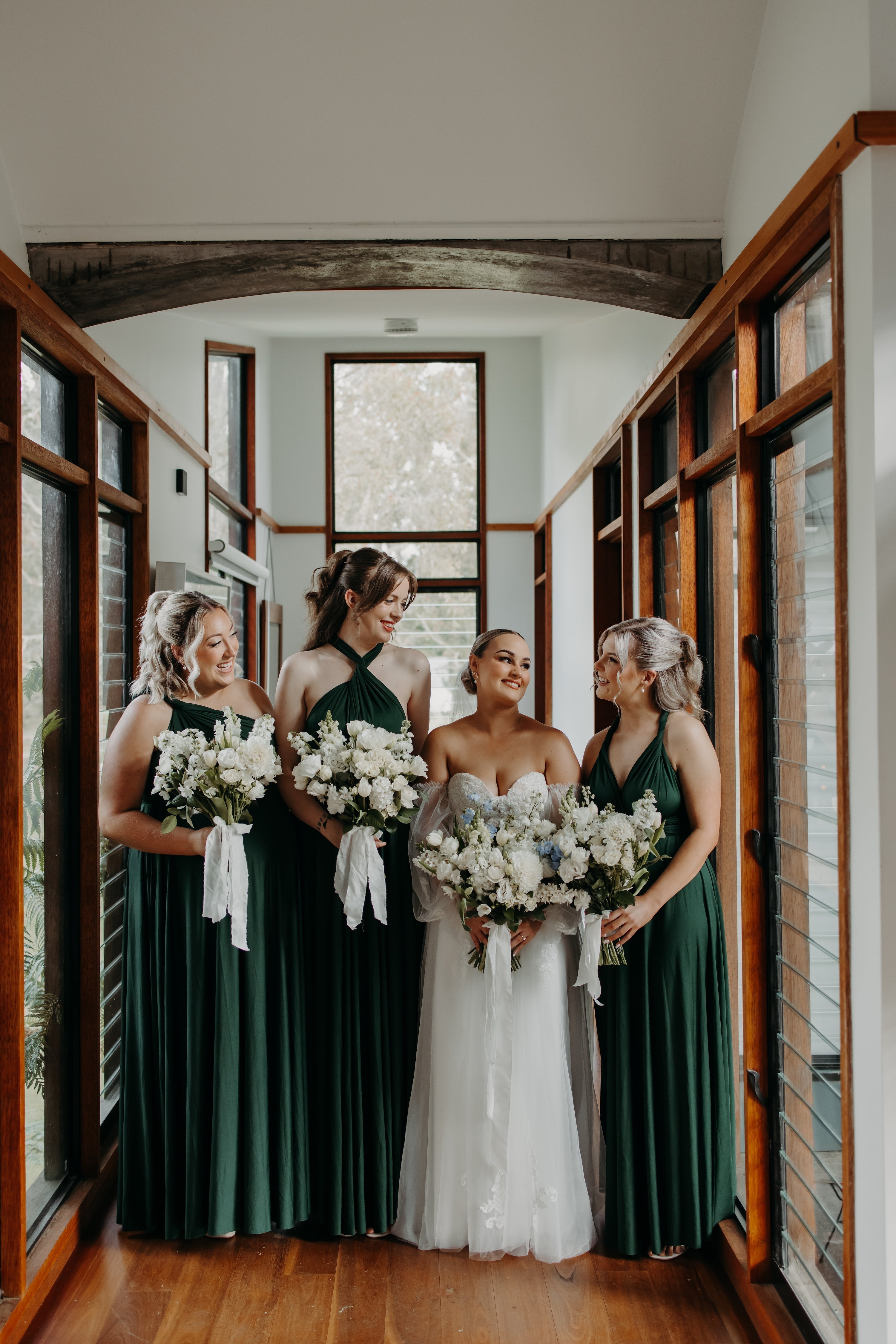 Wedding Flowers Green And White Bridesmaid Dresses Green Wedding