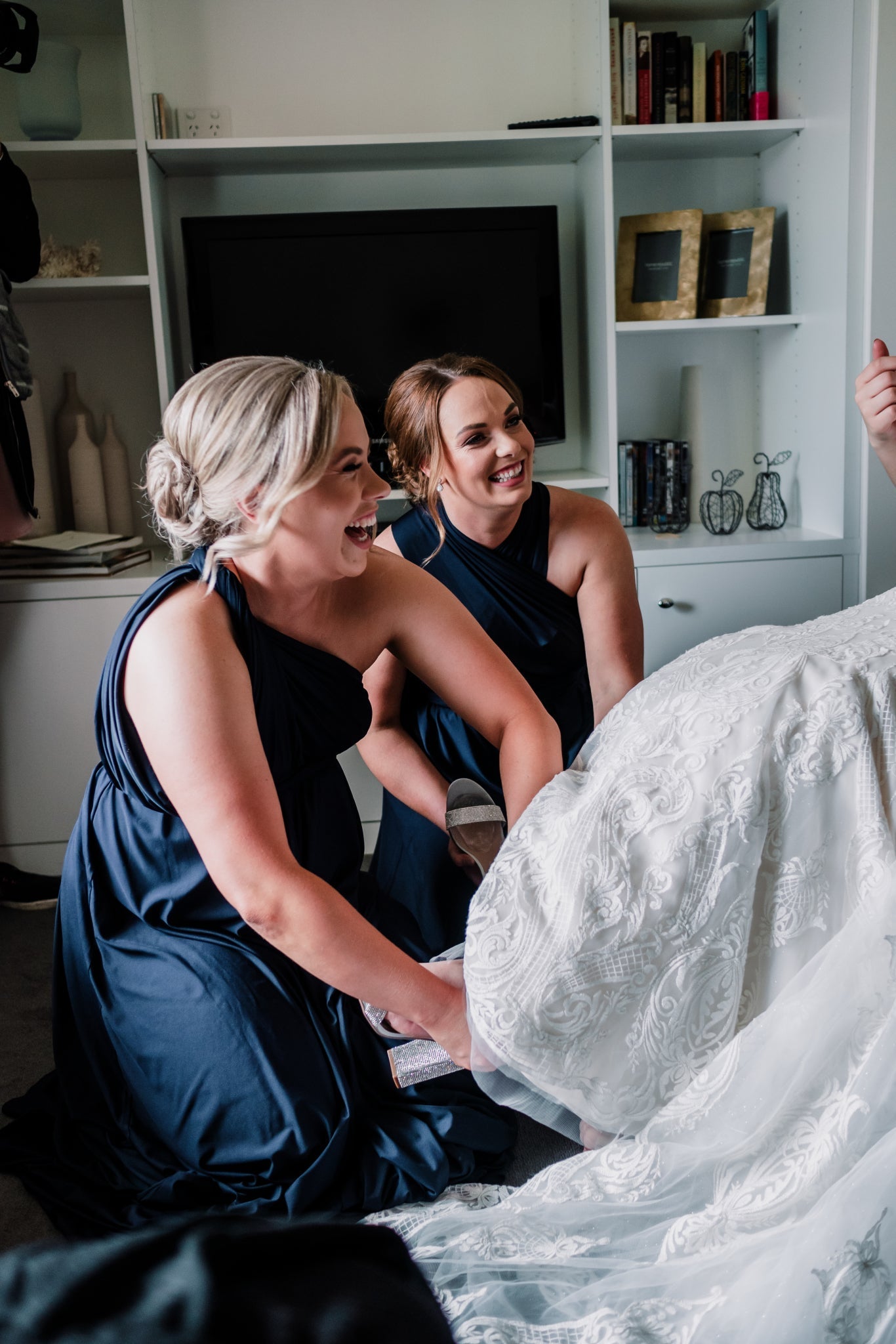 Infinity Multiway Bridesmaid Dresses Australia Navy Luxe Satin Infinity Gown