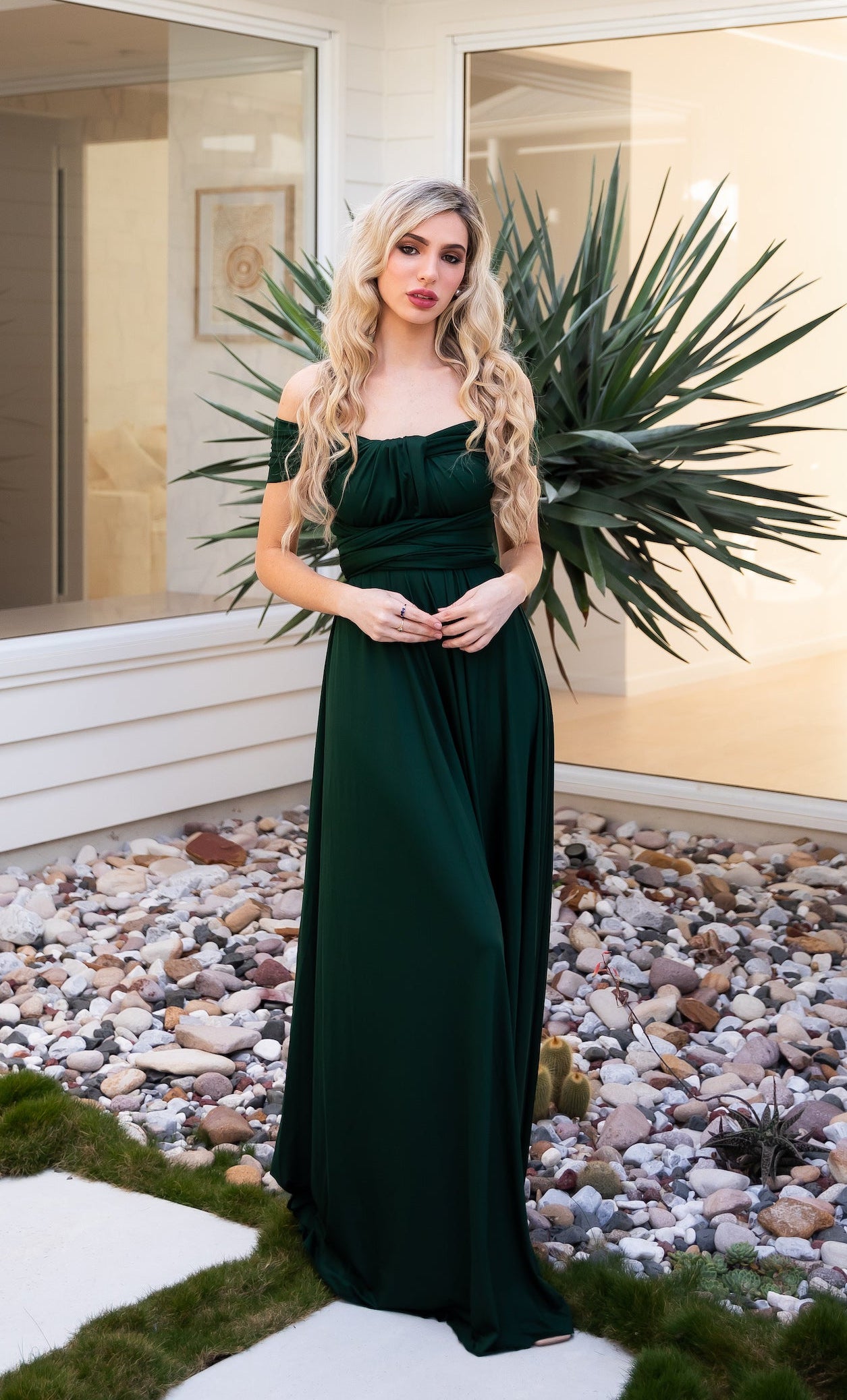 Emerald Classic Infinity Gown - The Gown House 