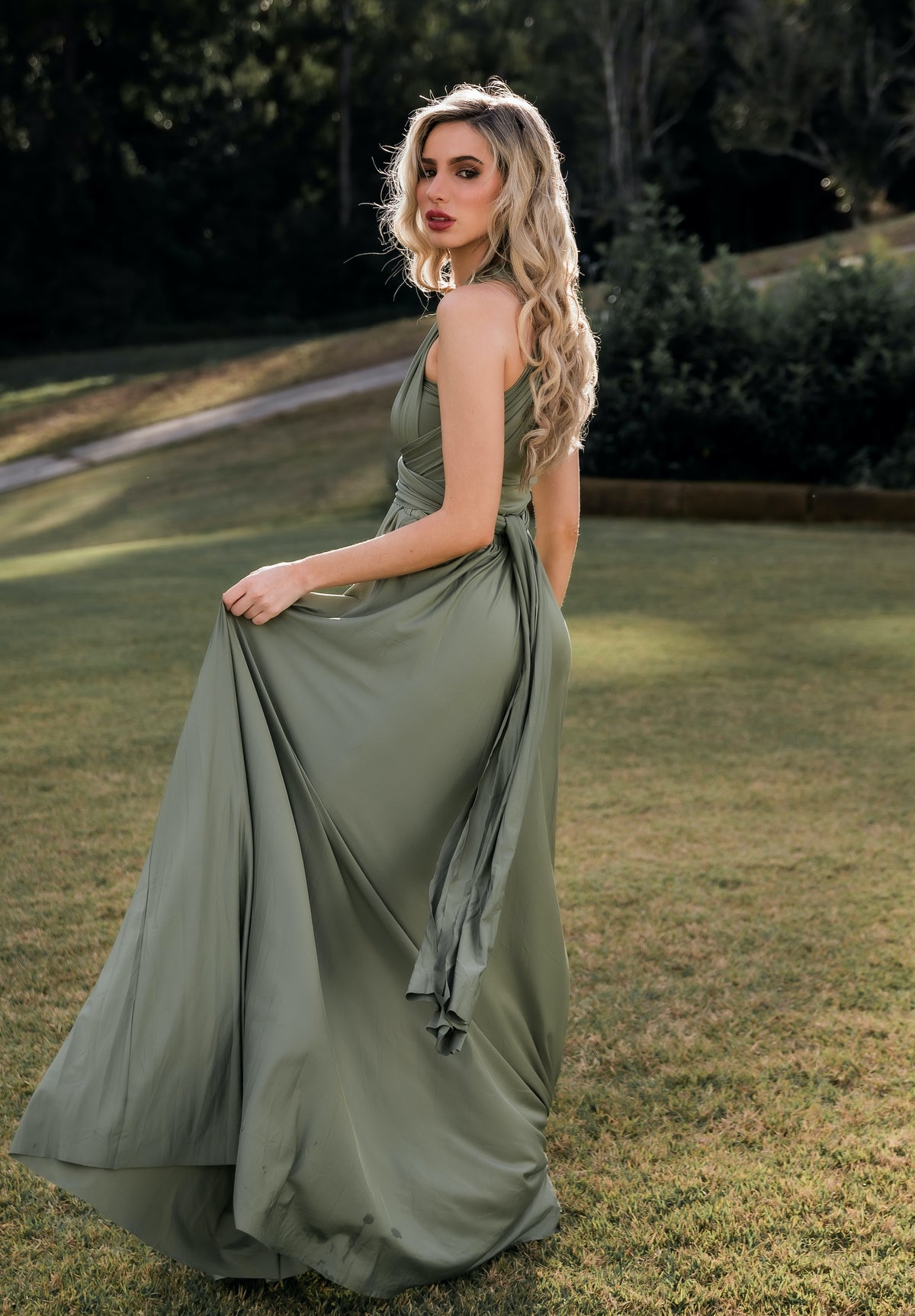Sage Classic Infinity Gown - The Gown House 