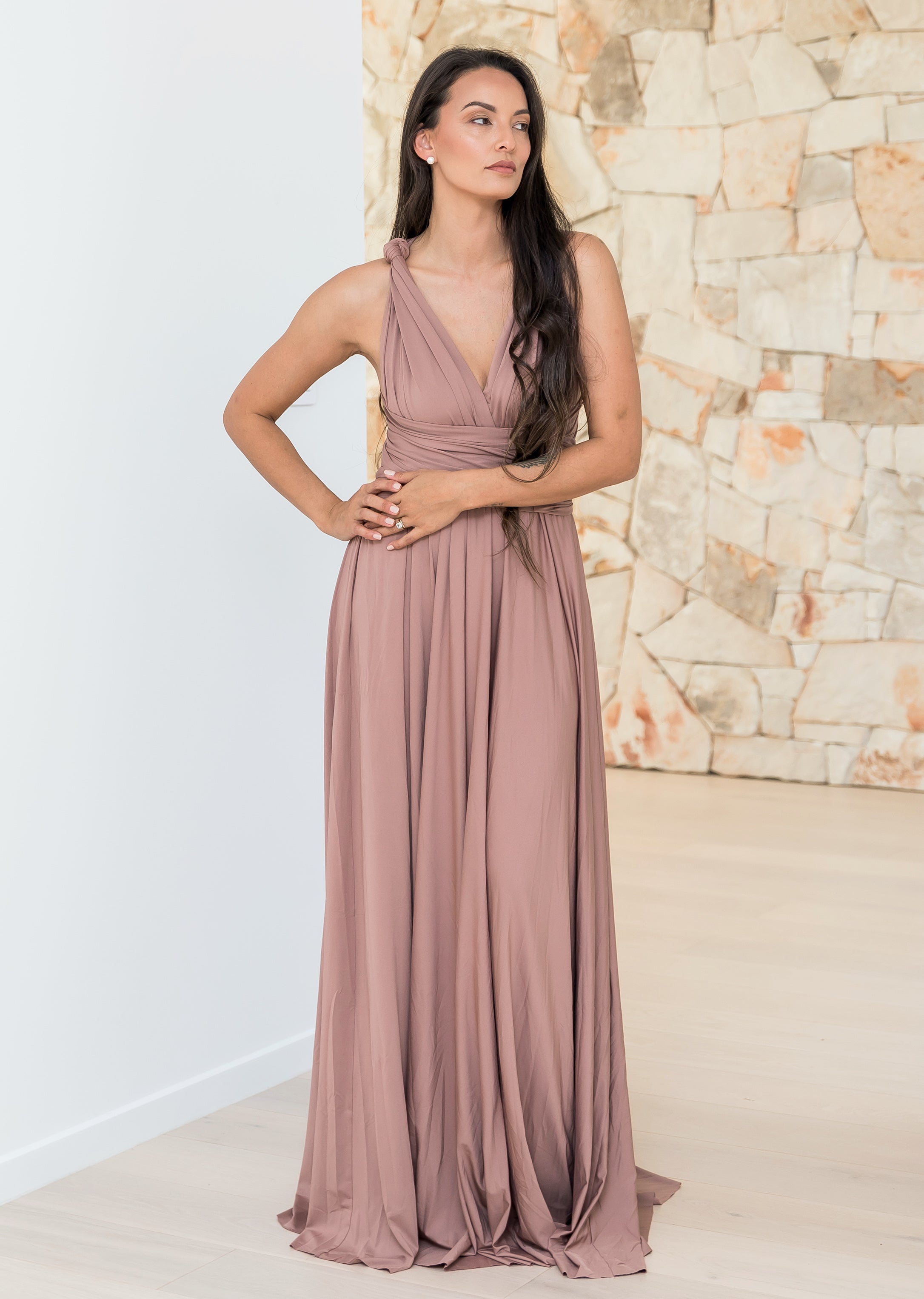 Dusty Orchid Luxe Satin Infinity Gown SALE